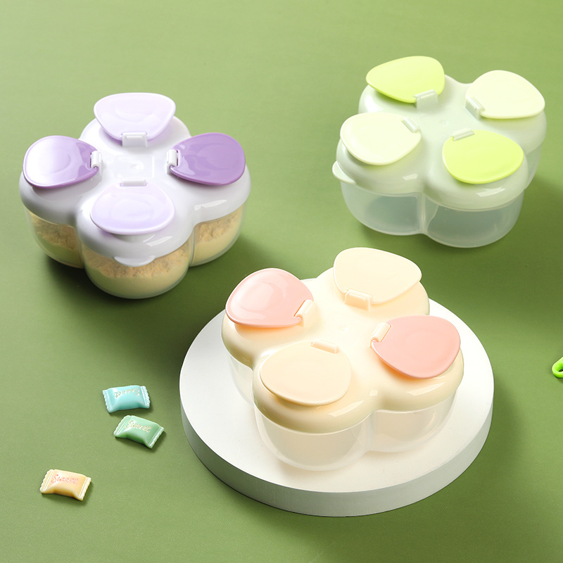 Baby Food Delivery - Portable Clover 4-Compartment Formula Canister, One-Touch
