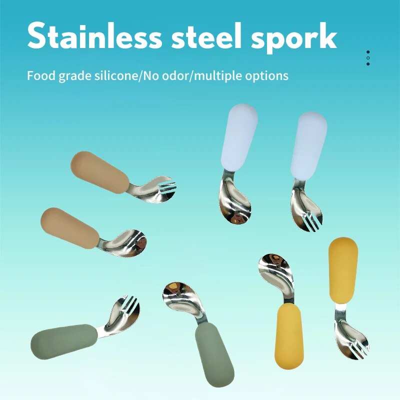 Baby Food Utensils - Baby Spoon Fork Set 316 Stainless