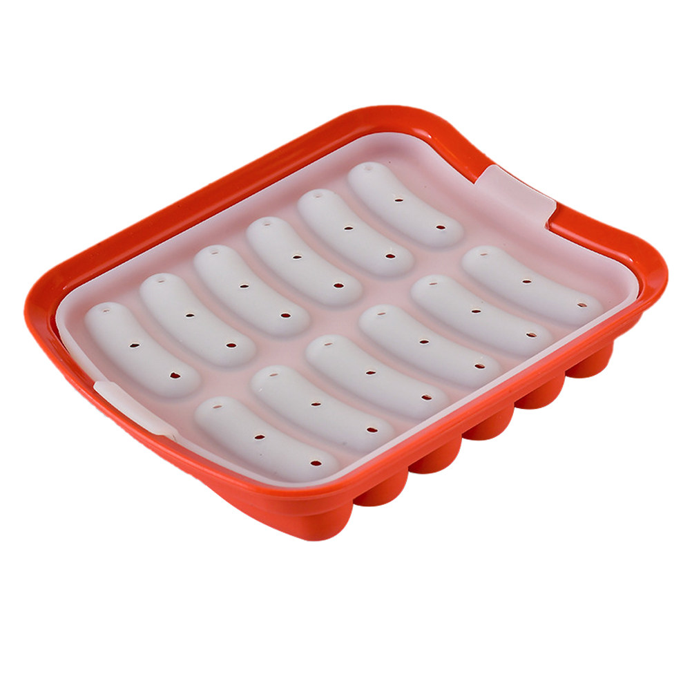 Baby Food Homemade - 12-Cavity Flexible Silicone Hot Dog Mold