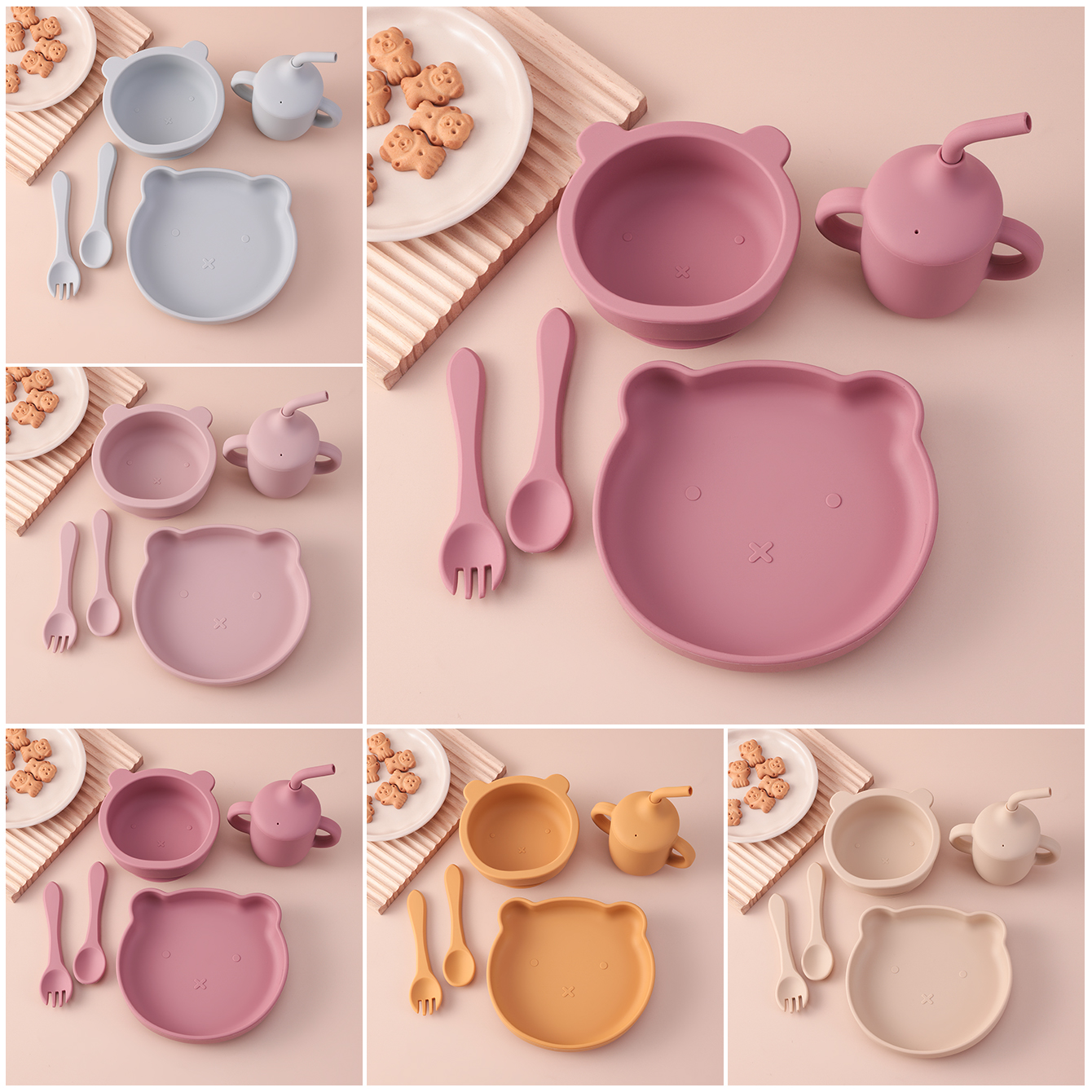 Baby Food Universe - Color Kids 5PCS Silicone Feeding Set