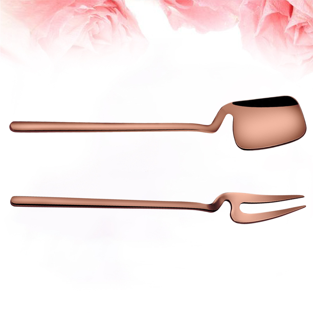 Weaning Spoon Set - 8pcs Stainless Steel Coffee Spoon Fork