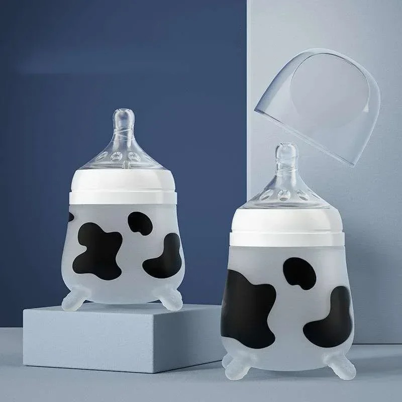 Baby Food Glass - Baby Silicone Feeding Bottle Imitating Breast