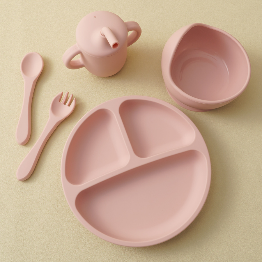 Baby Food Universe - 5PCS Baby Silicone Tableware Set Suction