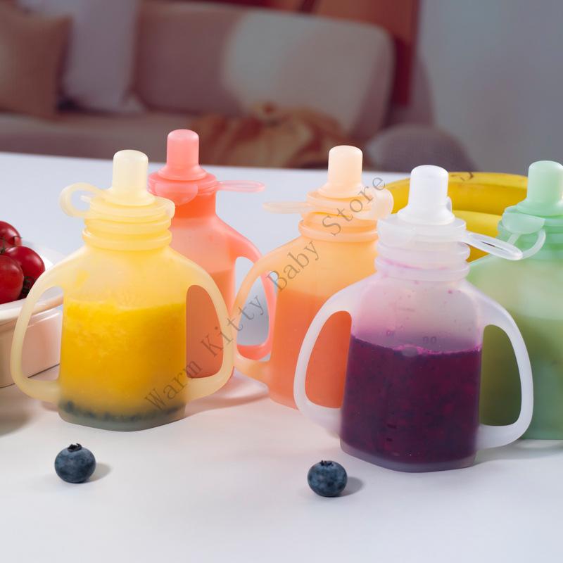 Baby Food Vegetable - 110ml Reusable SIlicone Baby Bag Squeeze