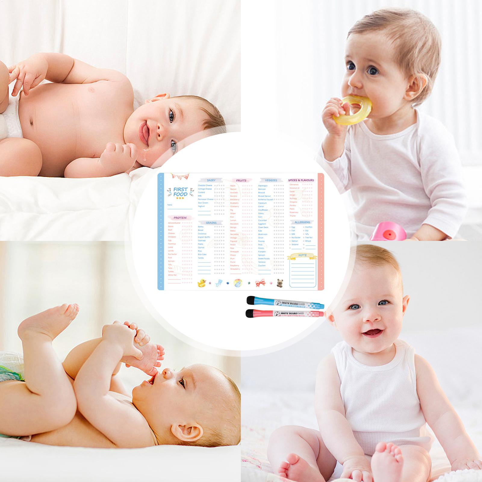 Baby Food Tracker - First Foods Chart Magnetic Baby First