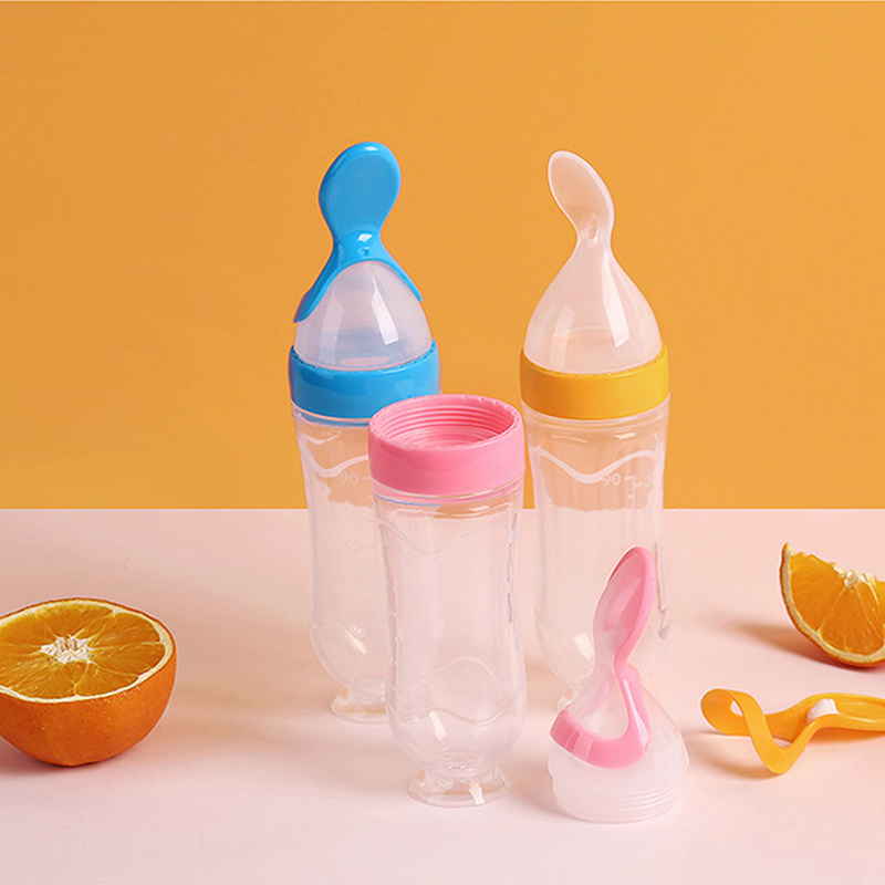 Baby Food Utensils - Squeezing Feeding Bottle Silicone Newborn Baby
