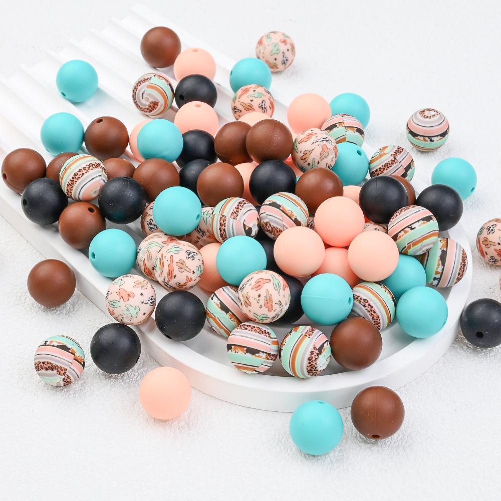 Baby Food Set - 50Pcs 15mm Food Grade Silicone Bead