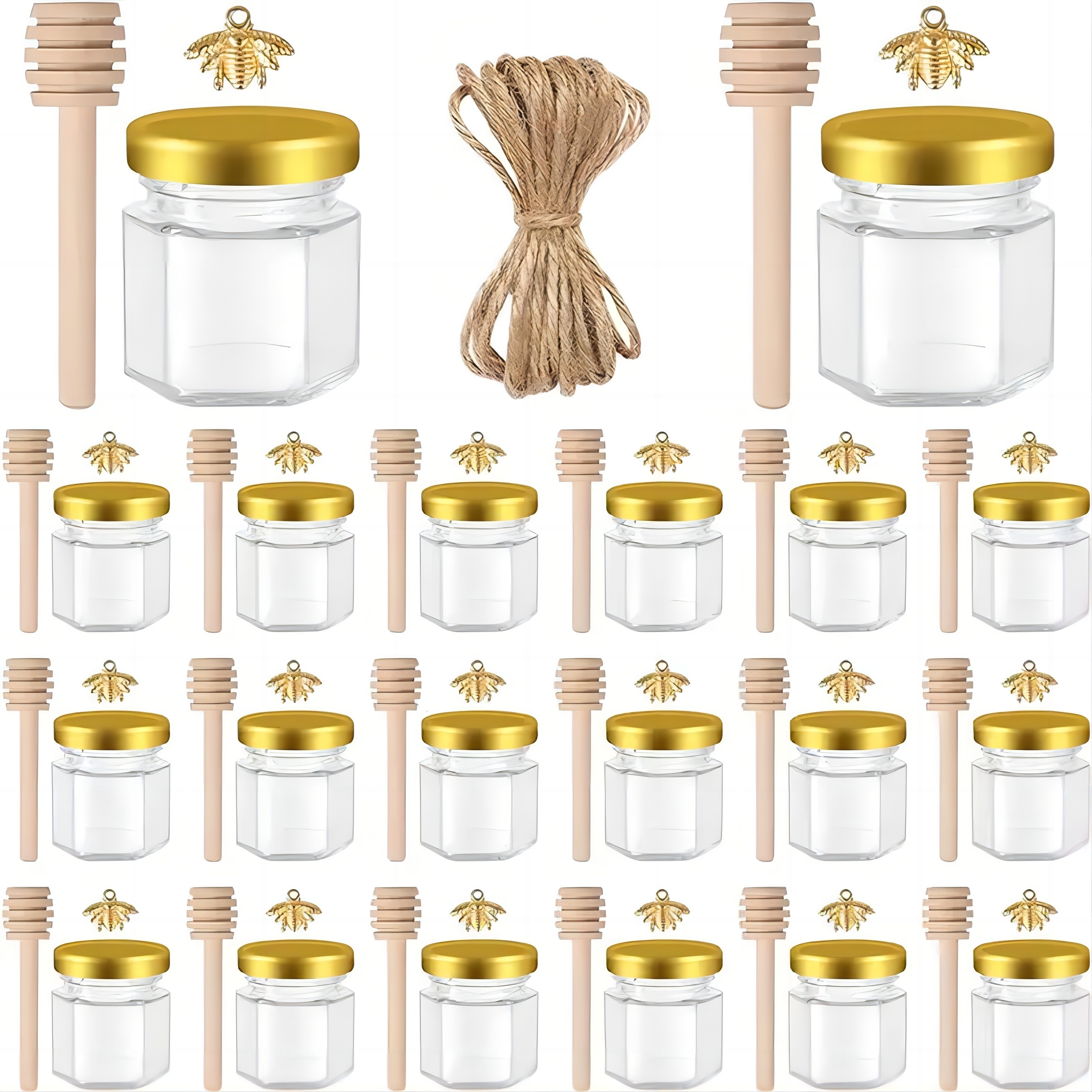 Baby Food Glass - 1.5 Oz Hexagon Mini Glass Honey