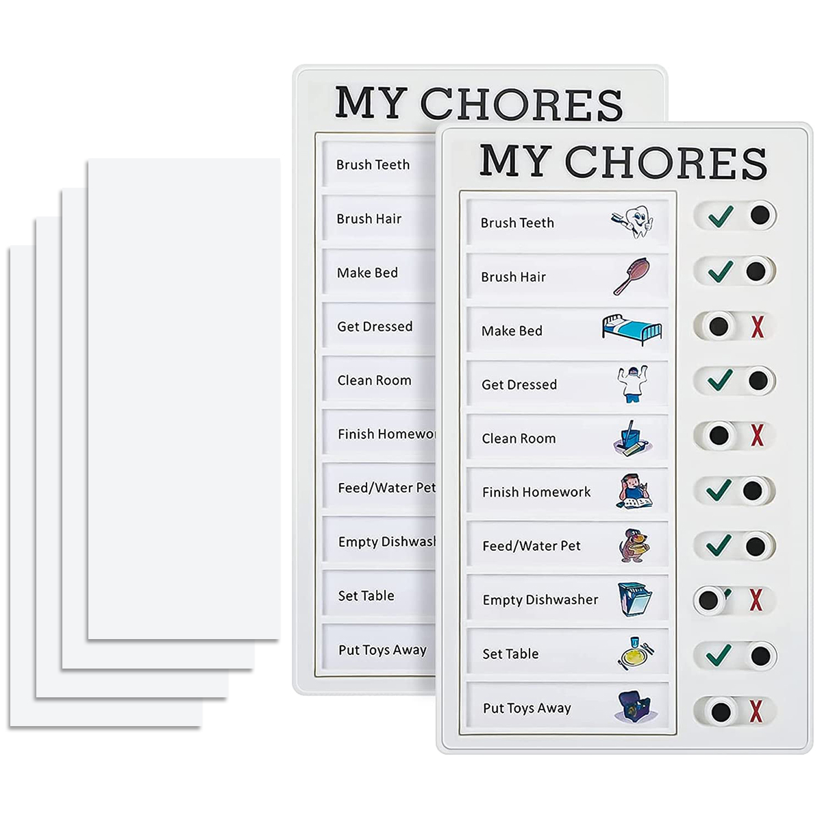Baby Food Tracker - 1Pcs Kids Chore Chart with 5Pcs