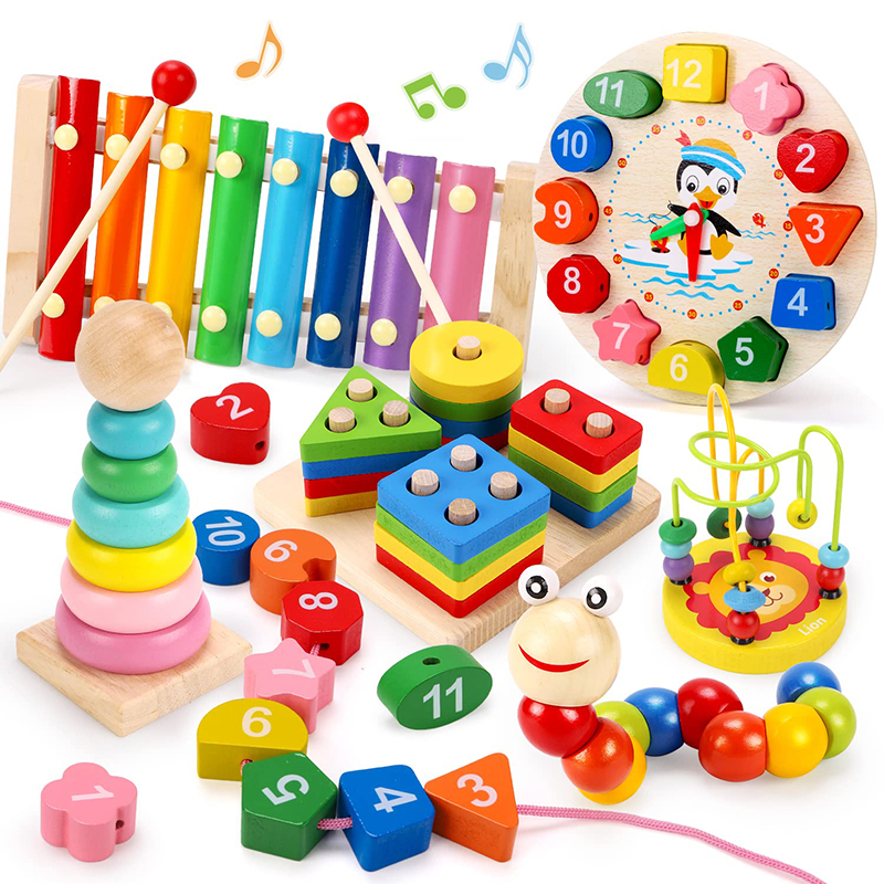 Baby Food Set - 5-6pcs/set Montessori Wooden Toys for Babies