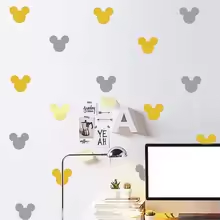 Baby Food Glass - 24pcs Cartoon Mouse Head Wall Stickers