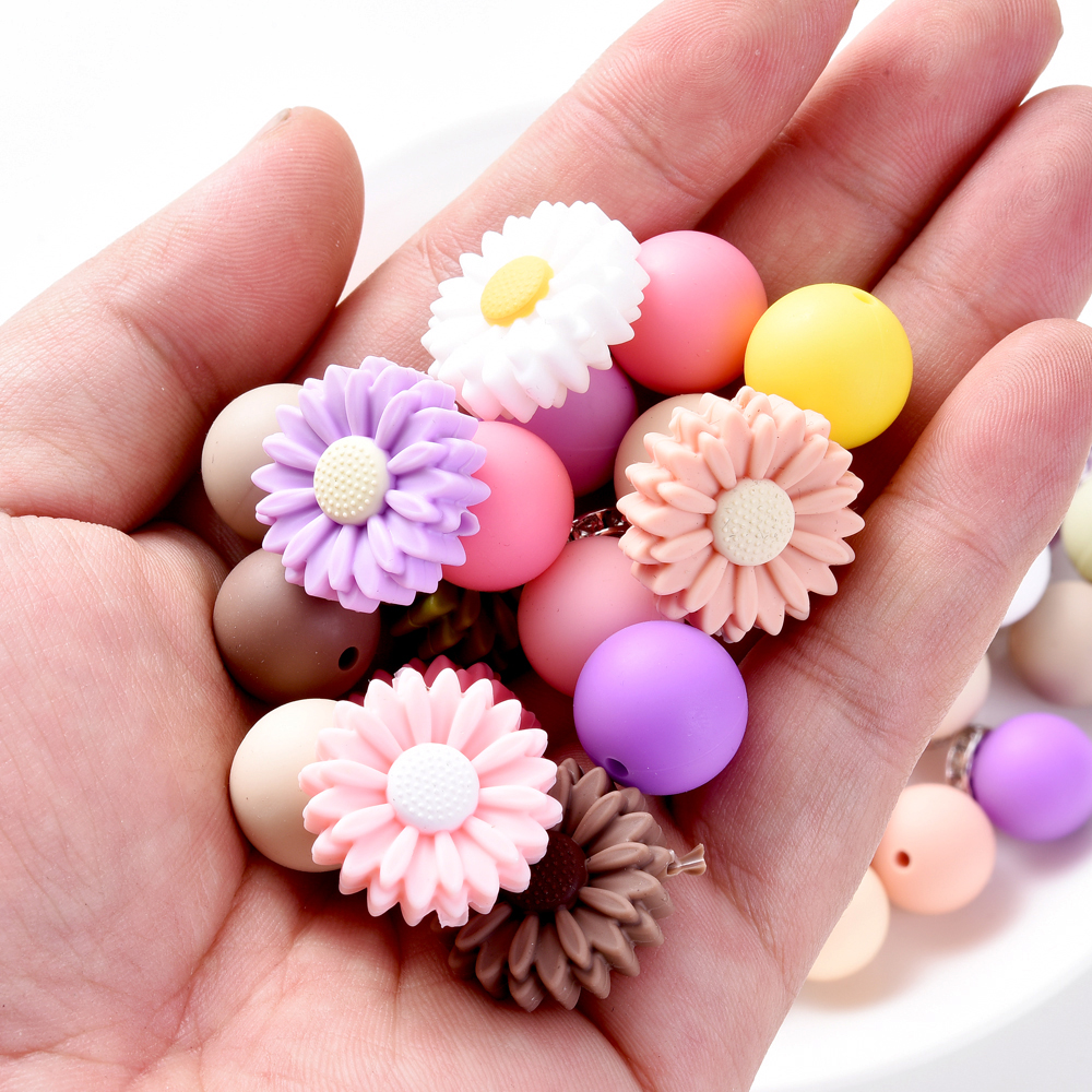 Baby Food Set - 30Pcs Silicone Beads Round Beads Set
