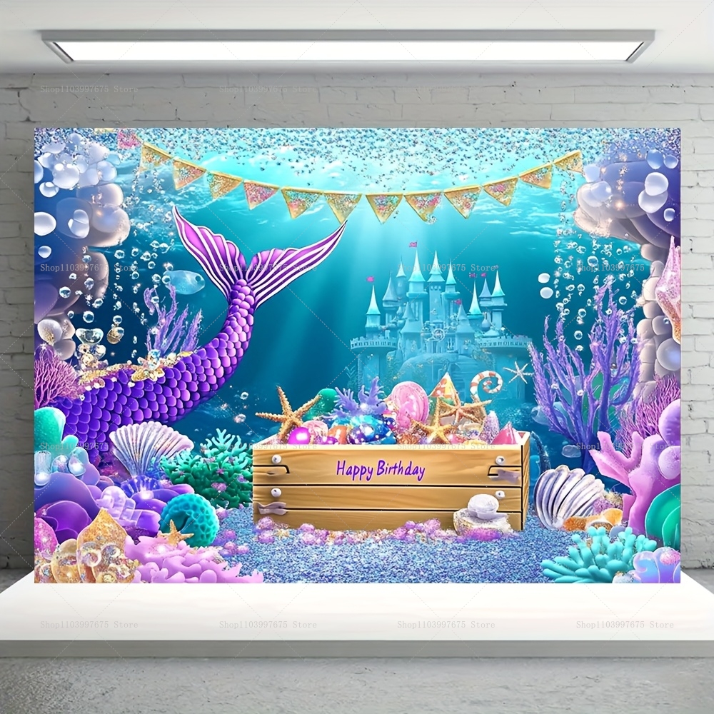 Mermaid Party Backdrops Childr - Baby Food Grinder recensione e prezzo