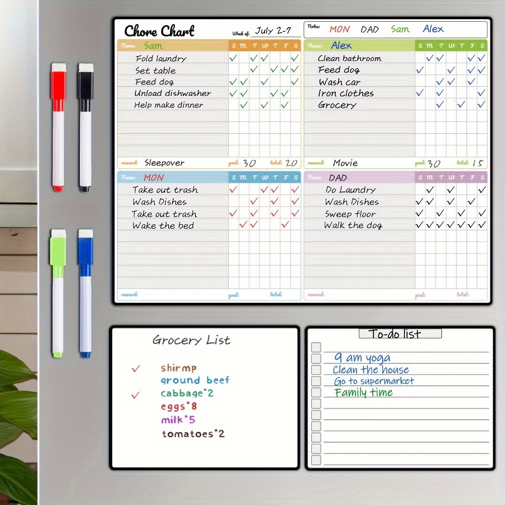 Magnetic Dry-Erase Chore Chart - Baby Food Tracker recensione e prezzo