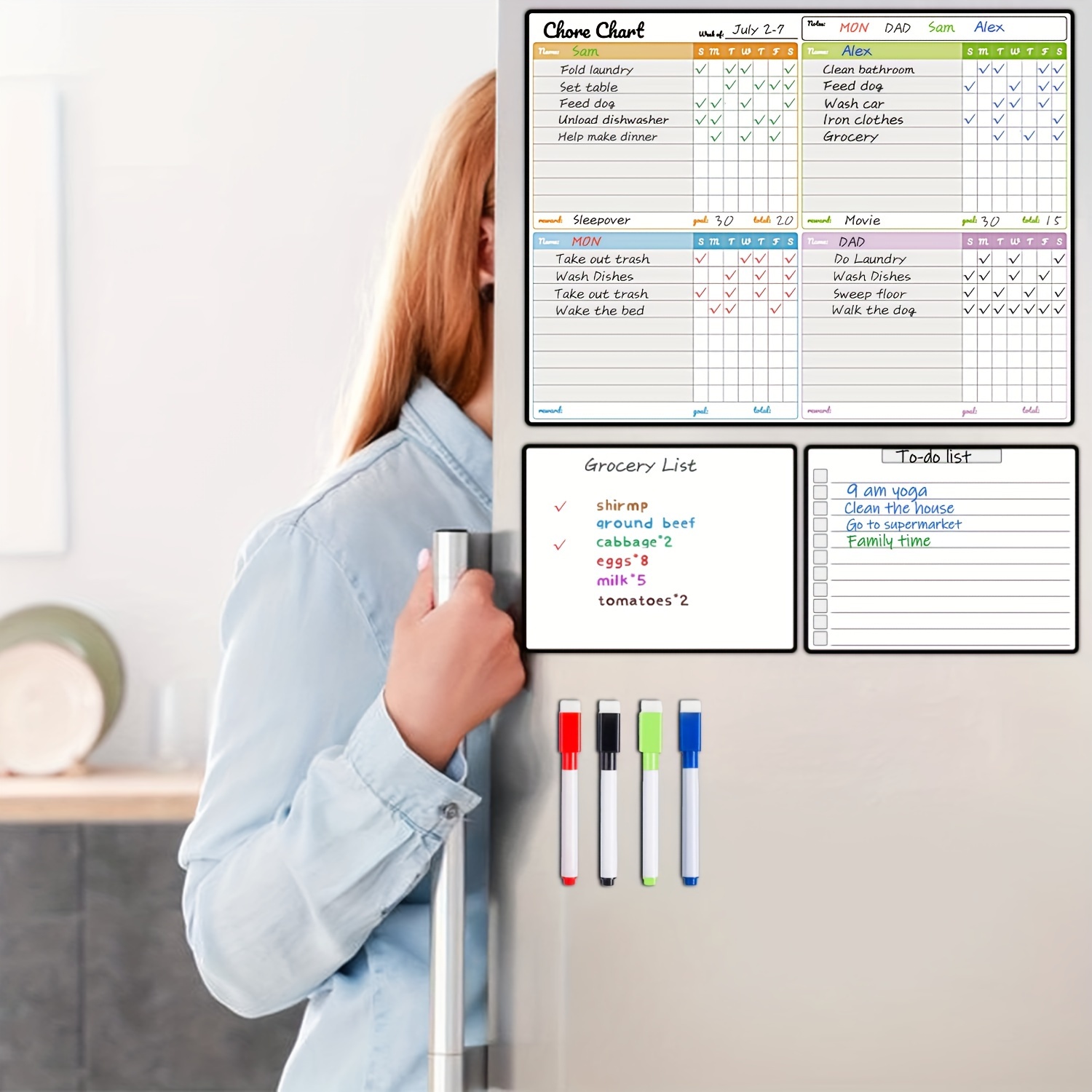 Magnetic Dry-Erase Chore Chart - Baby Food Tracker recensione e prezzo