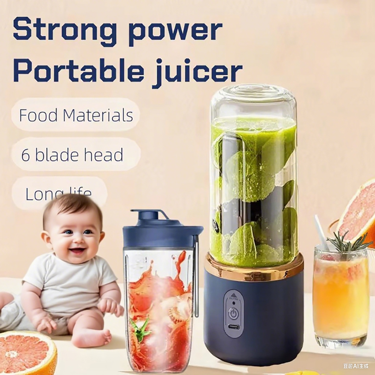 1PC Mini Portable Baby Food Bl - Baby Food Blender And Steamer recensione e prezzo