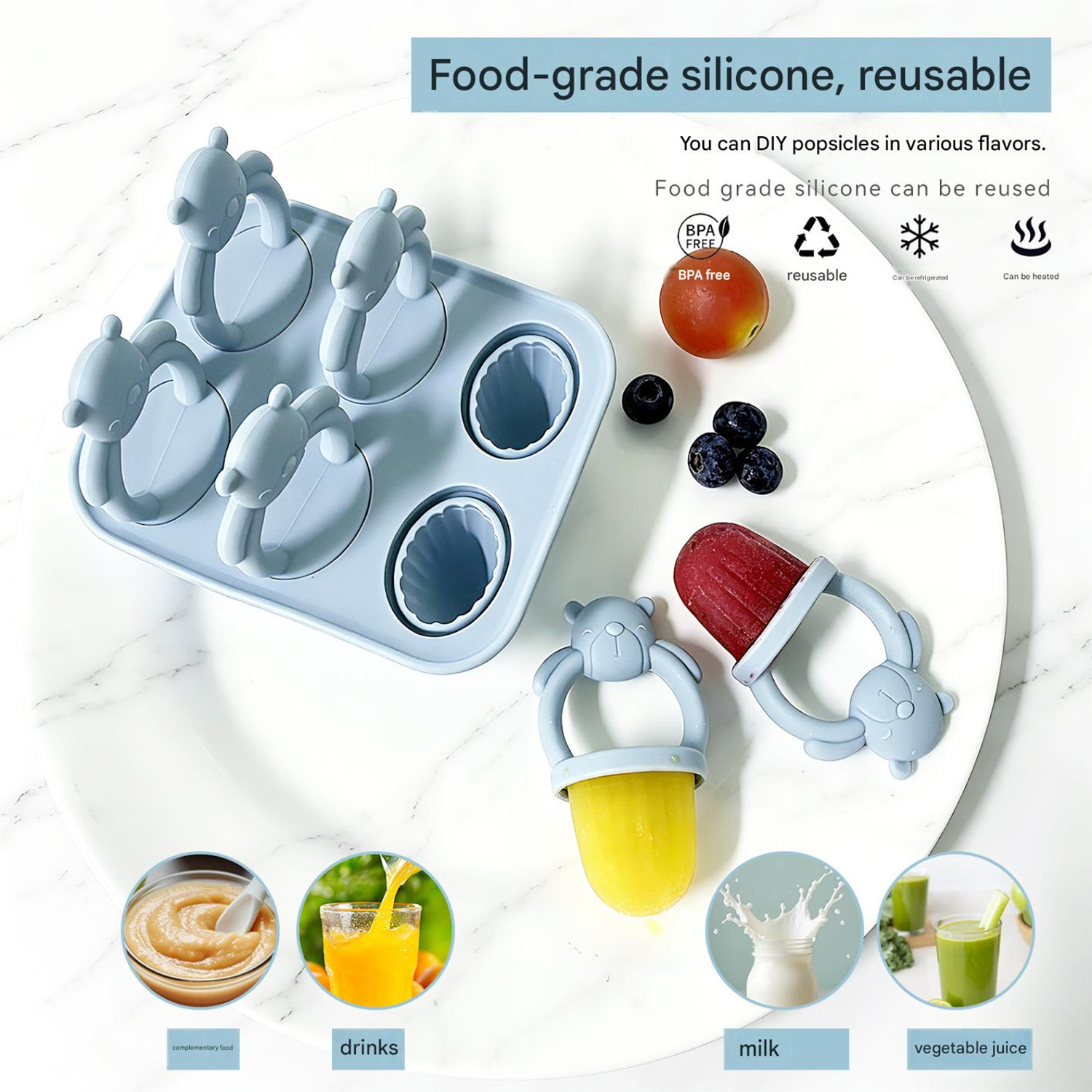 6-compartment silicone bear po - Baby Food Homemade recensione e prezzo