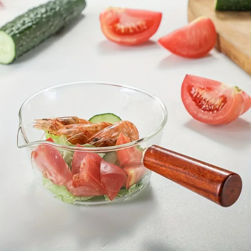 Fashion Wood Handle Glass Milk - Baby Food Glass recensione e prezzo
