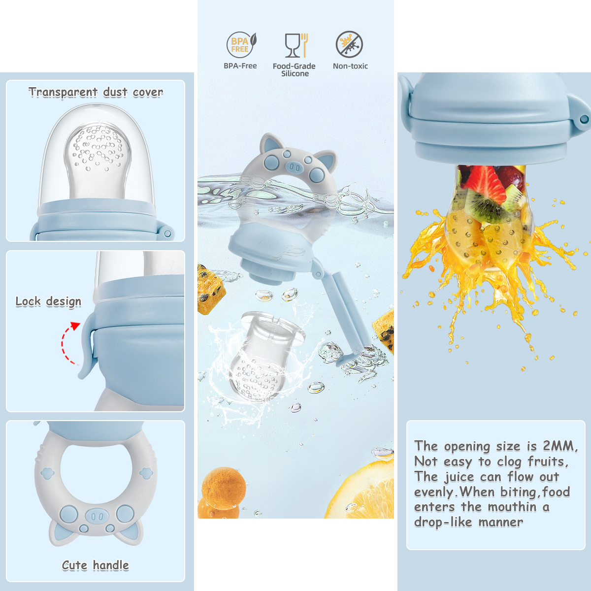 4pcs/set Silicone Fruit & Vege - Baby Food Vegetable recensione e prezzo