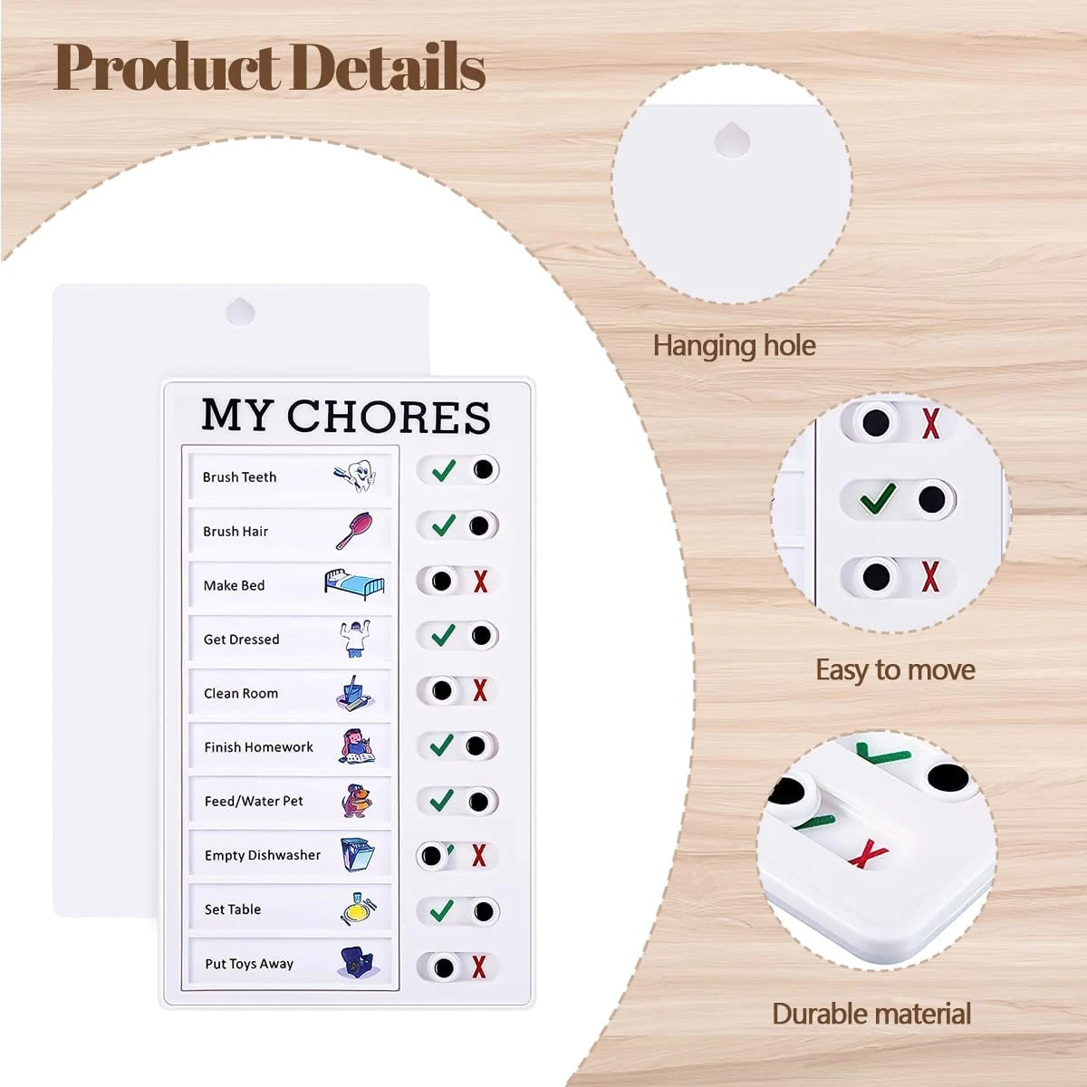 1Pcs Kids Chore Chart with 5Pc - Baby Food Tracker recensione e prezzo