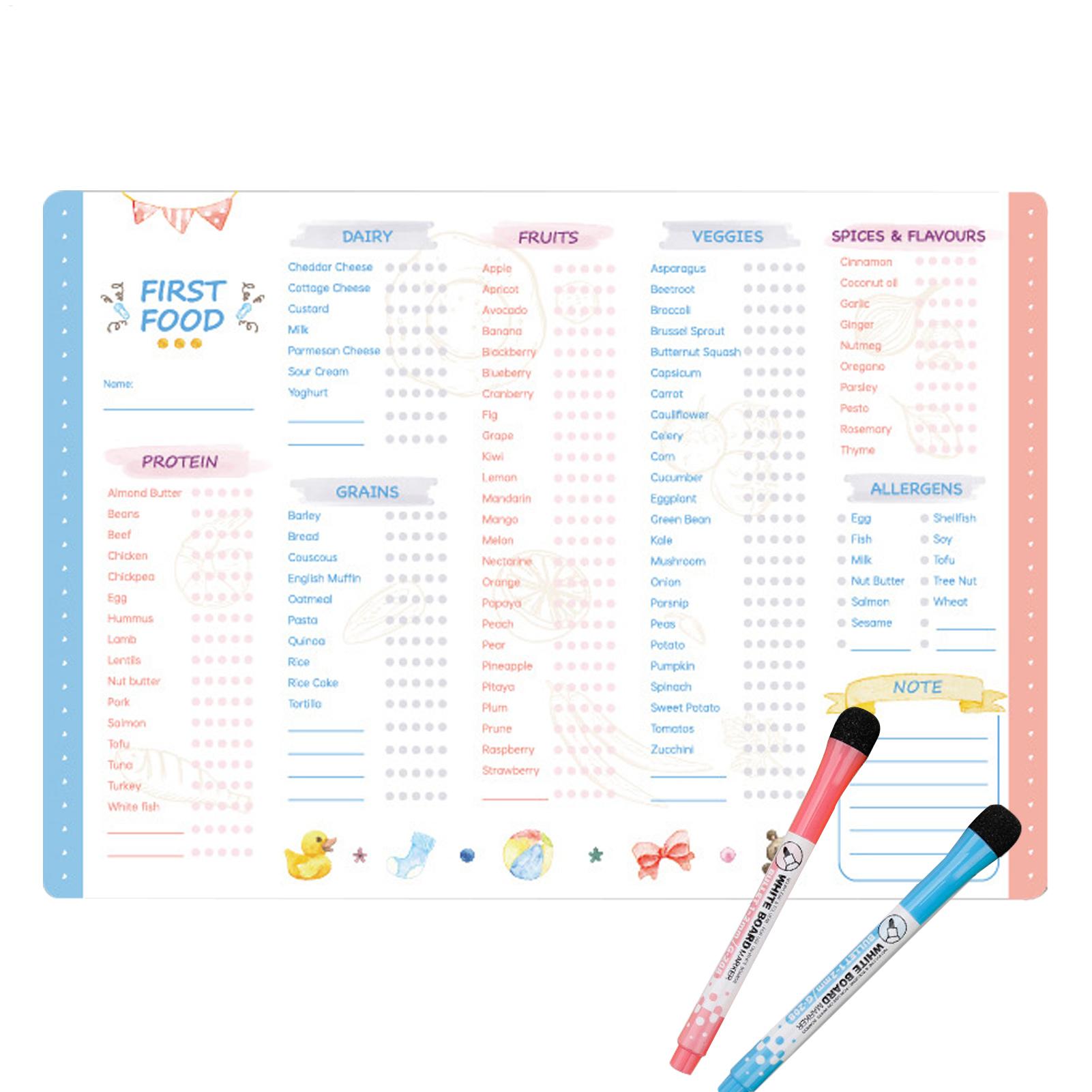 First Foods Chart Magnetic Bab - Baby Food Tracker recensione e prezzo