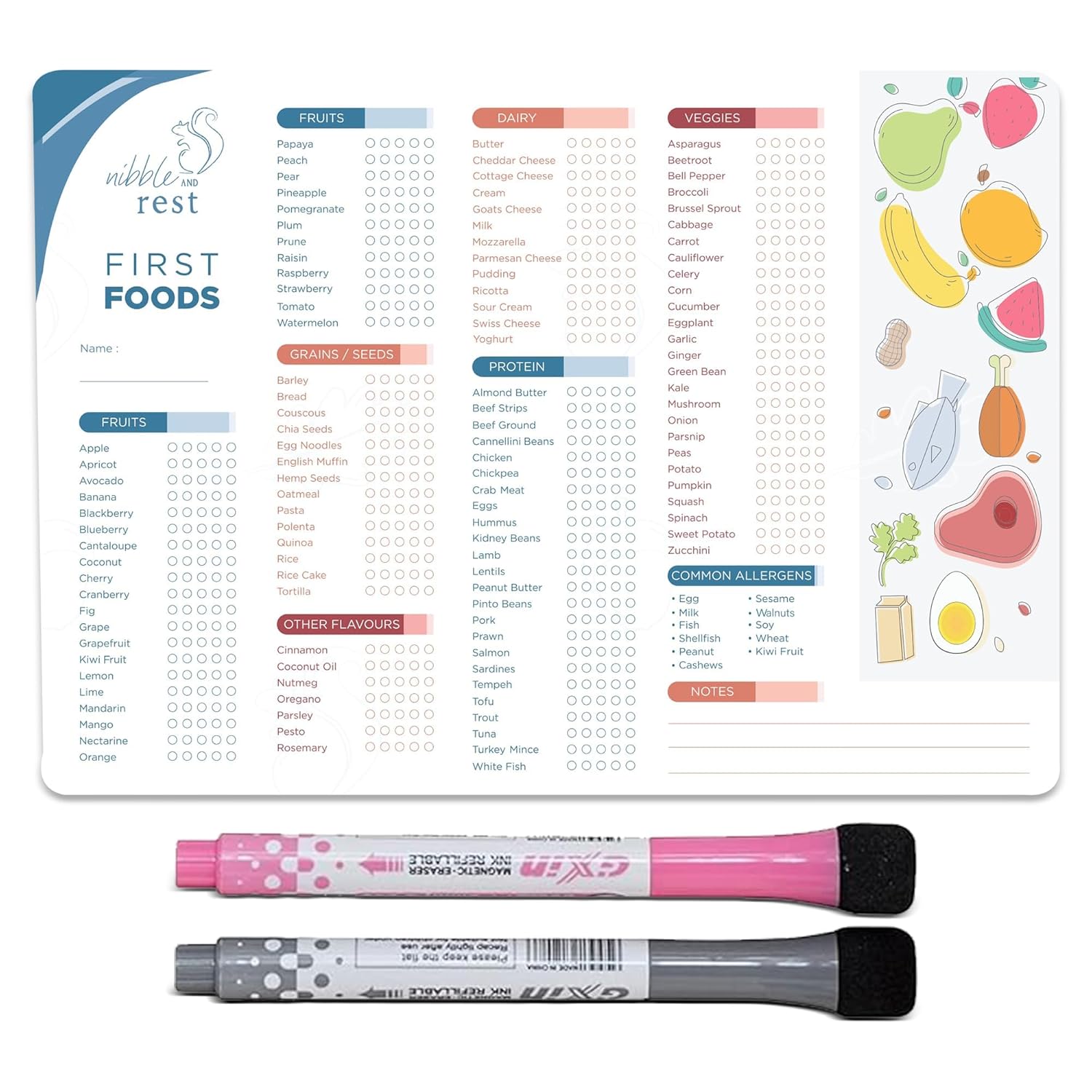 Baby First Foods Tracker Fridg - Baby Food Tracker recensione e prezzo