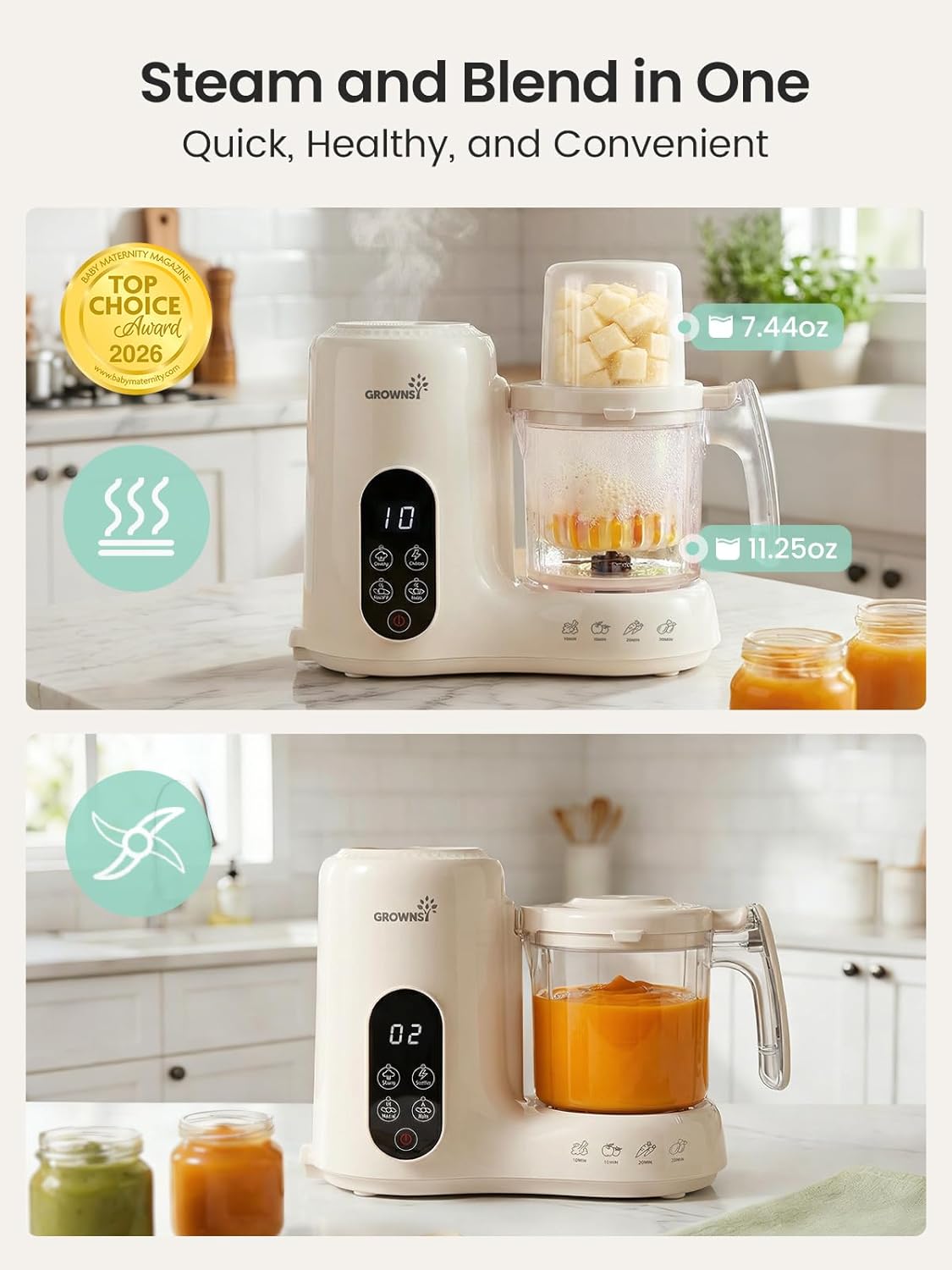 Baby Food Maker with Dual-Laye - Baby Food Blender And Steamer recensione e prezzo