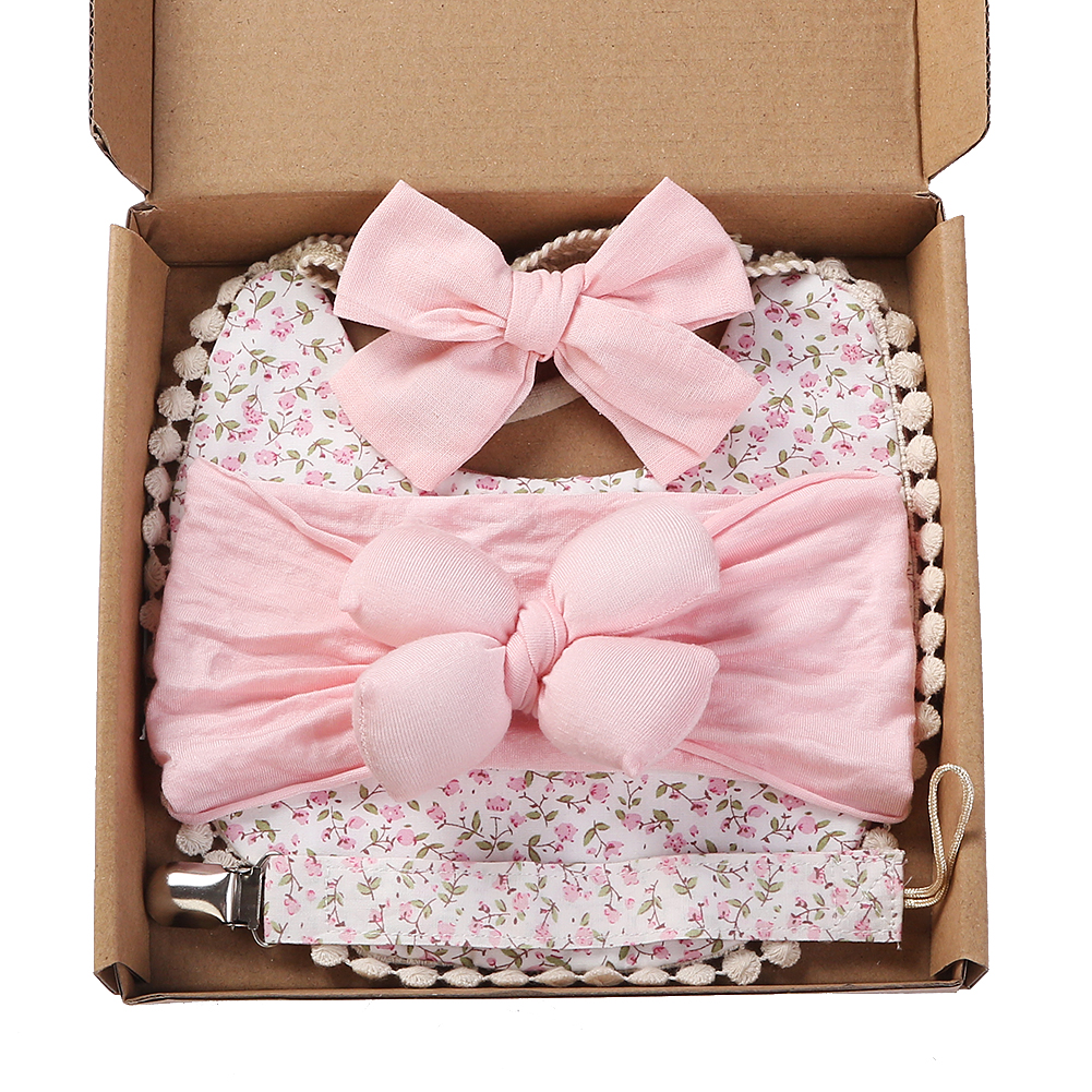 4Pcs/Set Flower Print Baby Bib - Baby Food Set recensione e prezzo